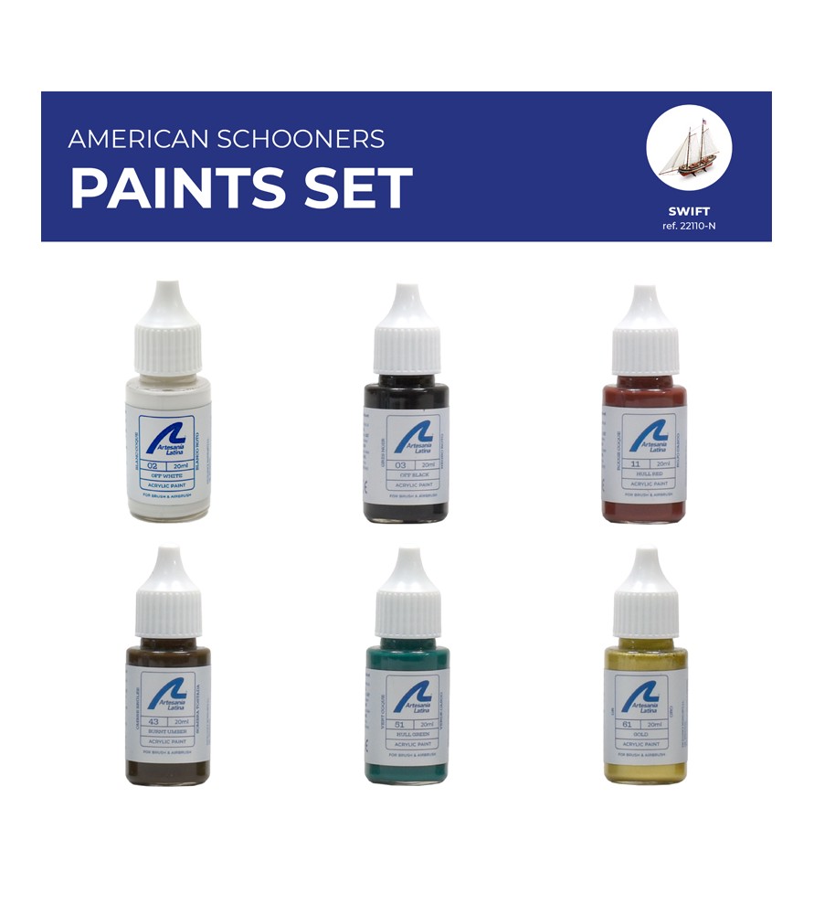 ART277PACK9 ENSEMBLE GOÉLETTES AMÉRICAINES (6 BOUTEILLES) MODÈLES 22115, 22110