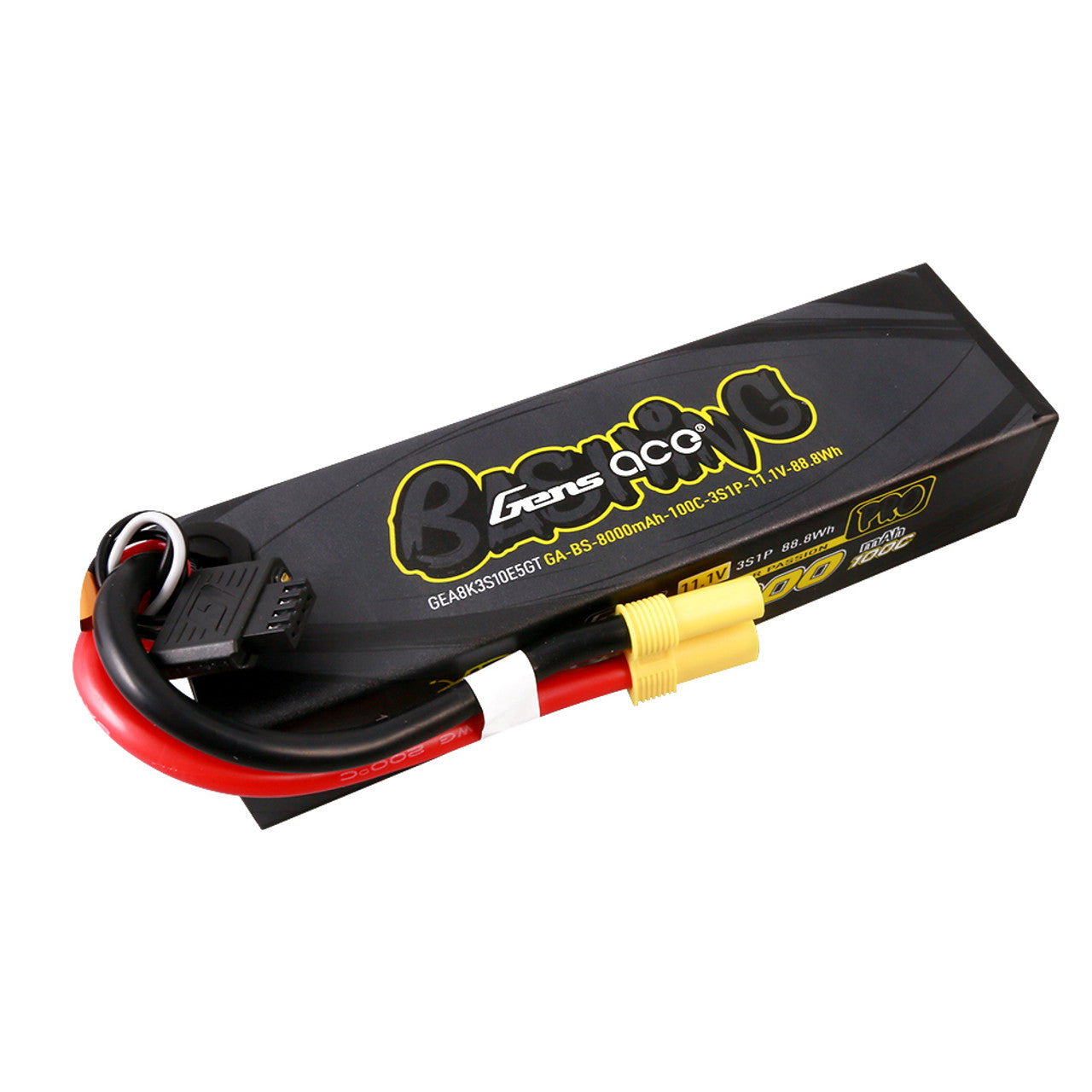 GEA8K3S10E5GT Gens Ace Bashing Pro 11.1V 100C 3S 8000mah G-Tech Lipo Battery Pack With EC5 Plug For Arrma
