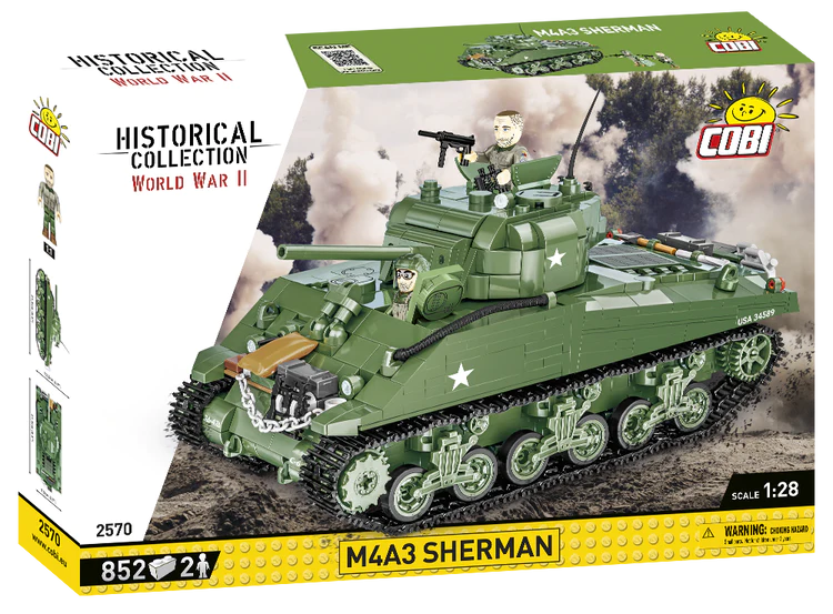 COBI-2570 COBI 852 pièces HC seconde guerre mondiale/2570/M4A3 SHERMAN