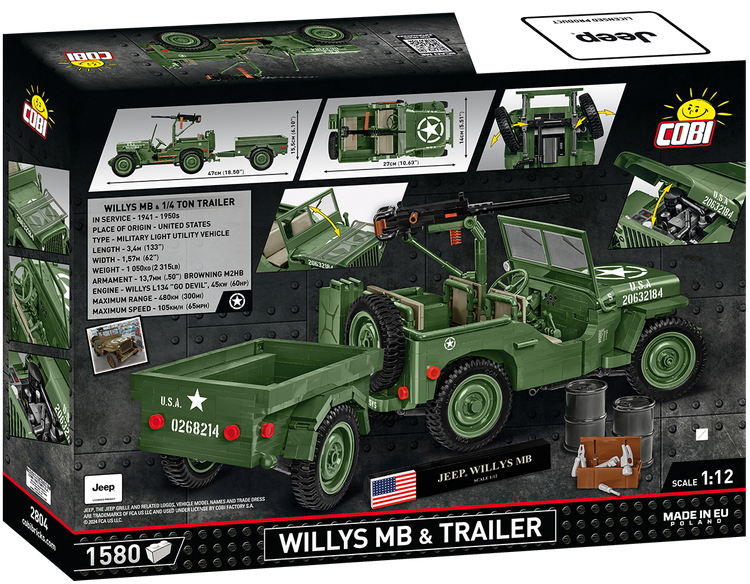 COBI-2804 COBI EXECUTIVE EDITION JEEP Willys MB & Trailer