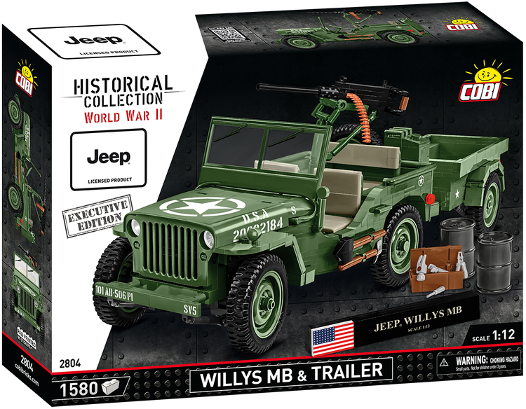 COBI-2804 COBI EXECUTIVE EDITION JEEP Willys MB & Trailer