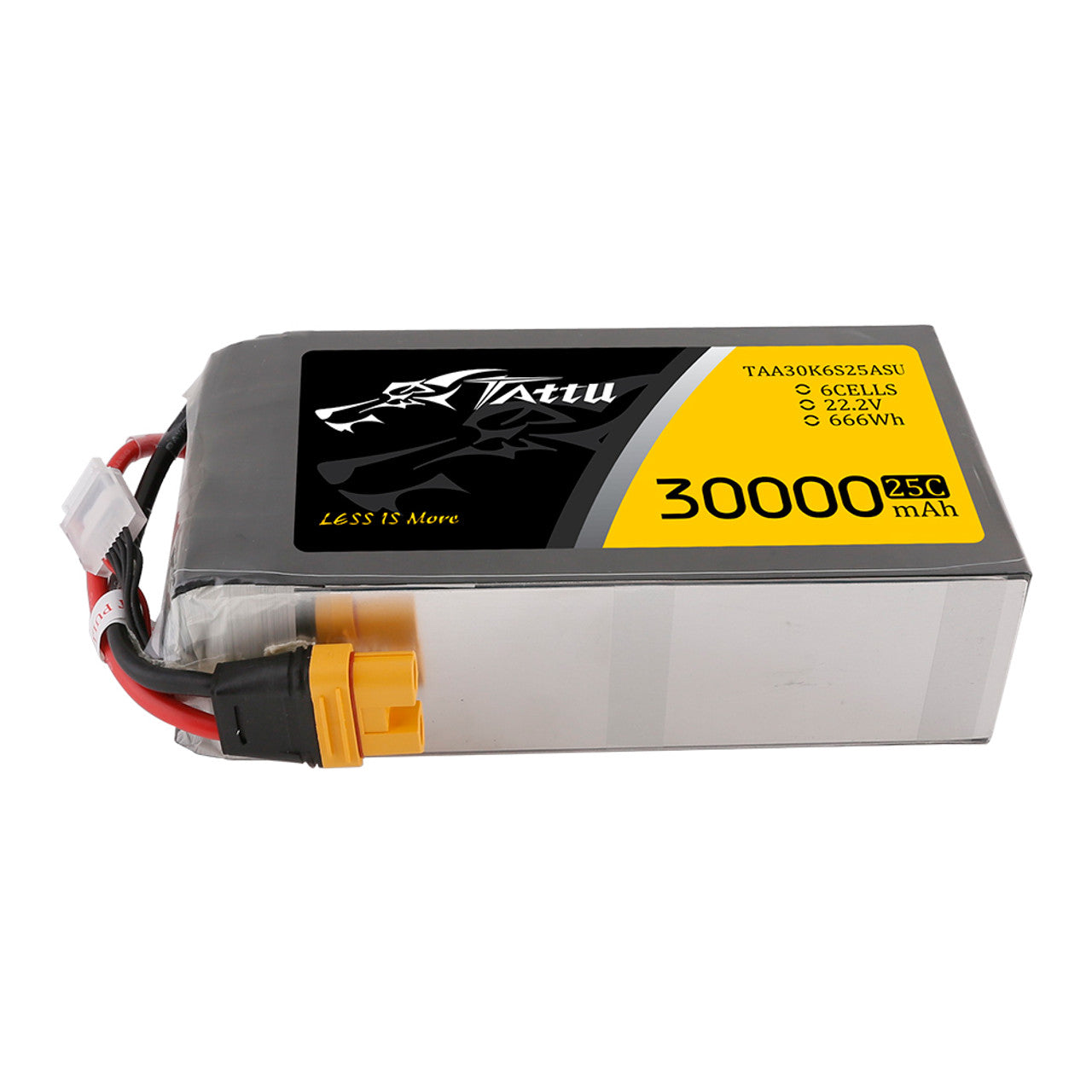 Tattu 22.2V 25C 30000mAh 6S1P Lipo Battery Pack With AS150U + XT150 Plug