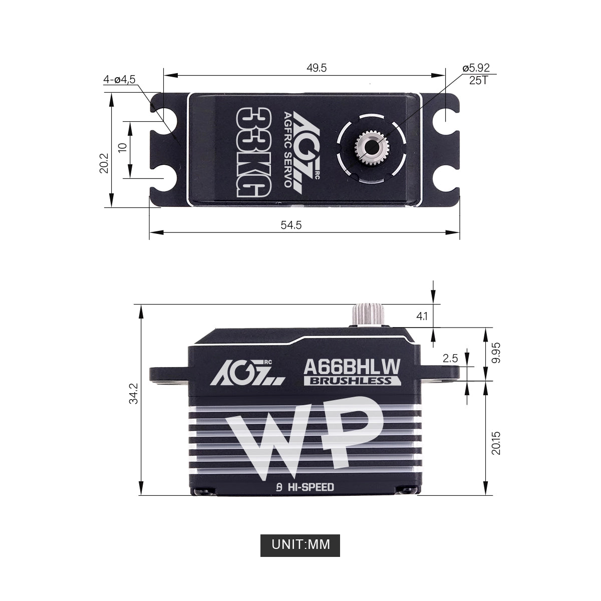 A66BHLW AGF RC 33KG Low Profile Waterproof Programmable