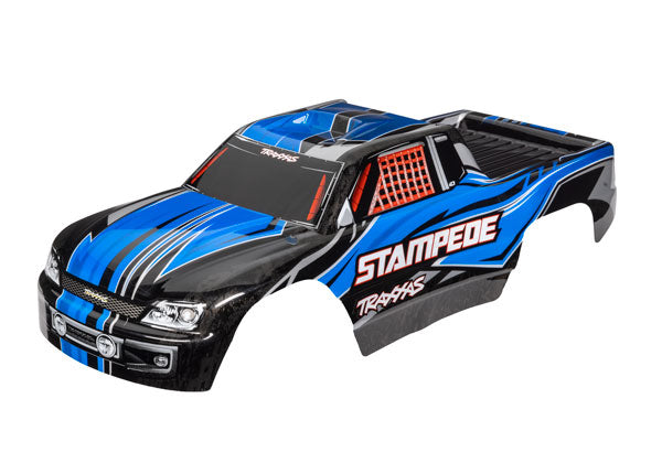 3651X Carrocería Traxxas, azul Stampede (pintada, calcomanías aplicadas)