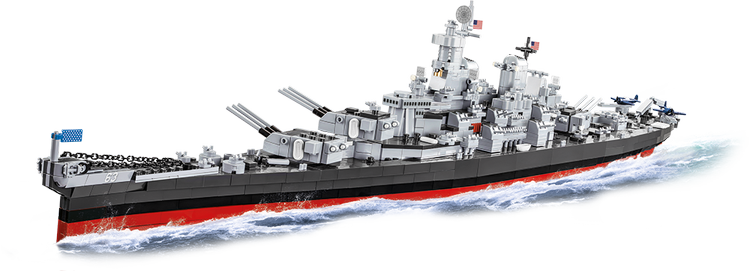 COBI-4837 COBI Battleship Missouri (BB-63) : Ensemble #4837