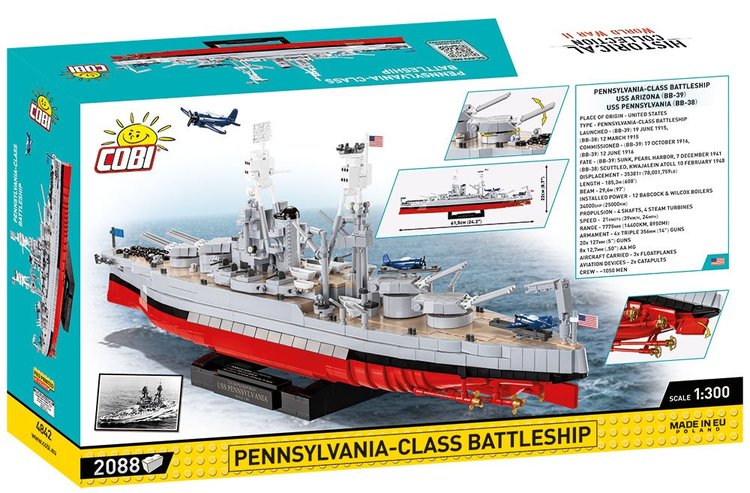 COBI-4842 COBI EXECUTIVE EDITION Pennsylvania-Class Battleship: Set #4842