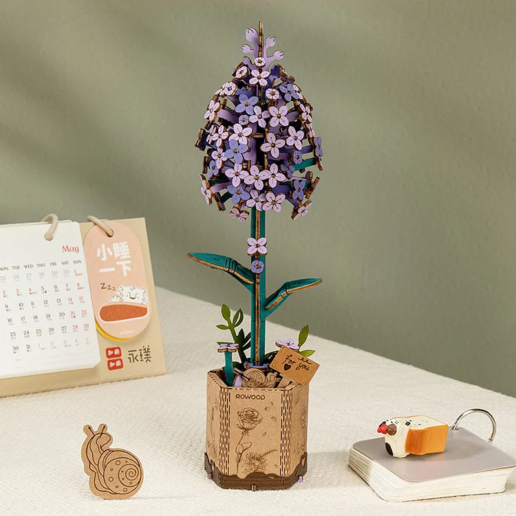 ROETW021 DIY Wooden Lilac 3D