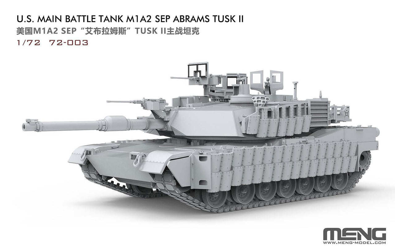 MENG 72-003 M1A2 SEP ABRAMS TUSK II (1/72) ***NEW TOOL***