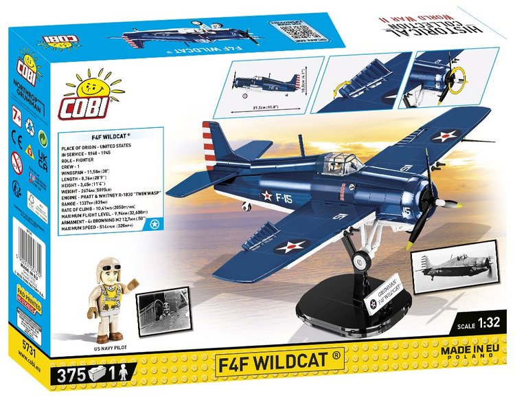 COBI-5731 COBI F4F NORTHROP GRUMMAN Caza montés: Conjunto #5731