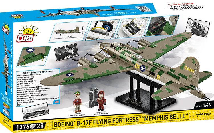 COBI-5749 COBI EDICIÓN EJECUTIVA Boeing B-17F Flying Fortress "Memphis Belle": Conjunto #5749