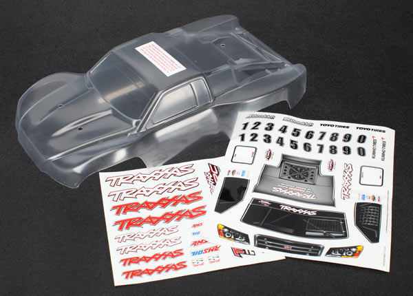 7012R Cuerpo Traxxas, barra diagonal 1/16 (transparente, requiere pintura)