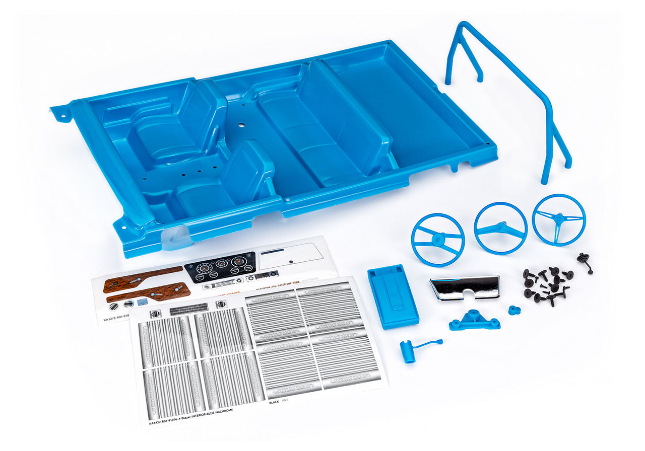 9114-BLUE Traxxas Interior, Chevrolet Blazer (1969 -1972) - Blue