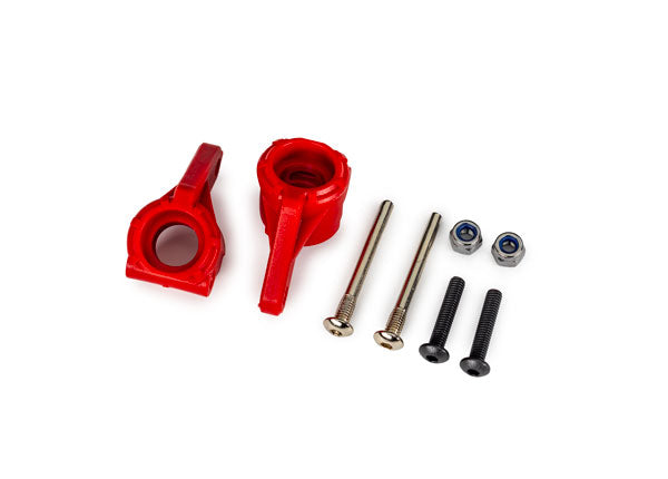 9137-RED Traxxas Steering blocks, extreme HD, red(2)(#9180/9181/9182)