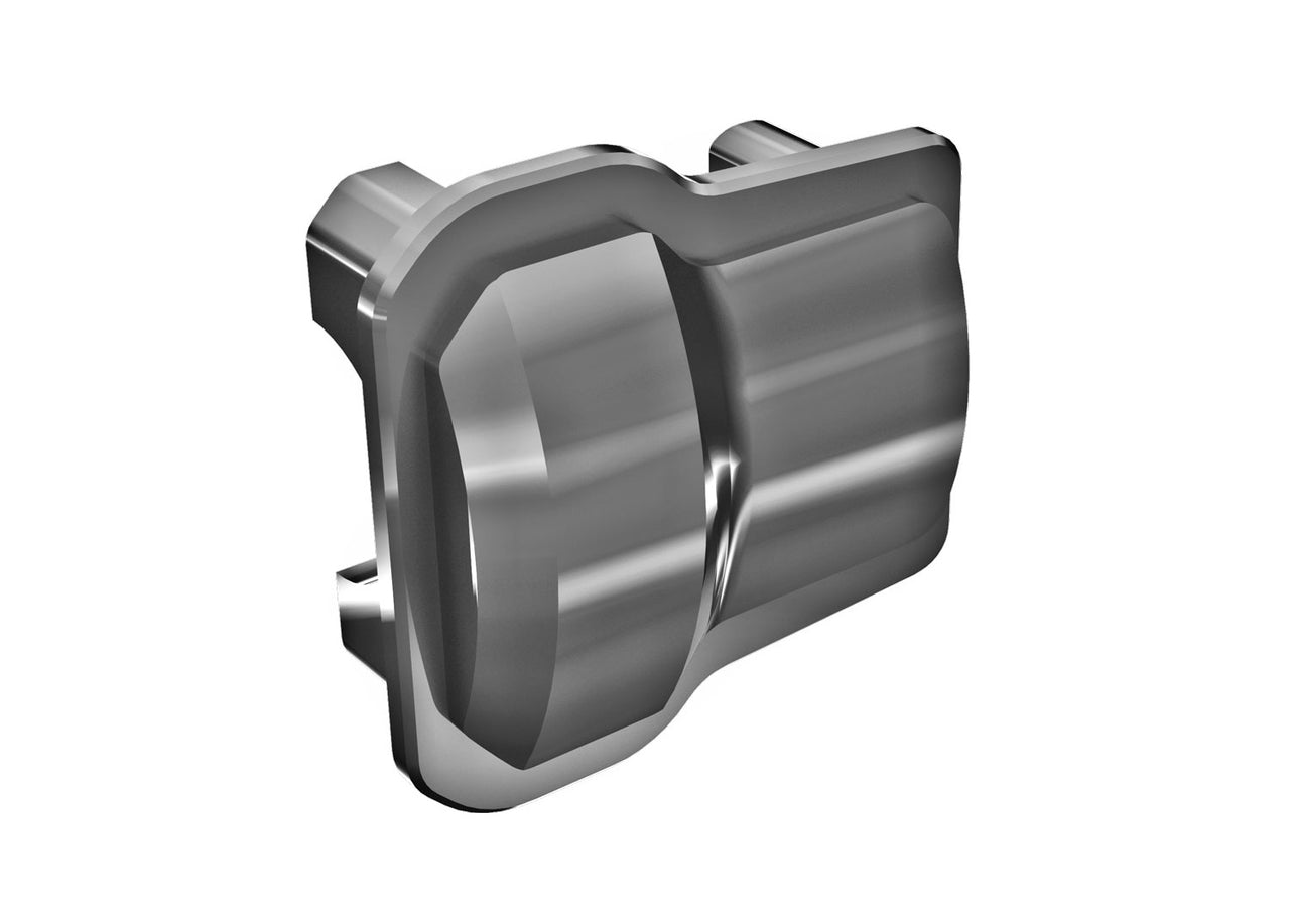 9787-GRIS Cubierta del eje Traxxas, aluminio 6061-T6 (anodizado gris) (2)