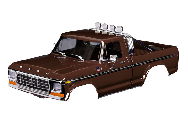 9812-BROWN Traxxas Body, Ford F-150 Truck (1979), complete, brown