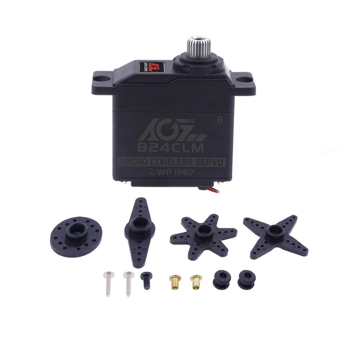 B24CLM AGFRC 6KG 0.08Sec engrenage en titane haute vitesse sans noyau Micro numérique étanche 1/16 TRAXAS e-revo etc.