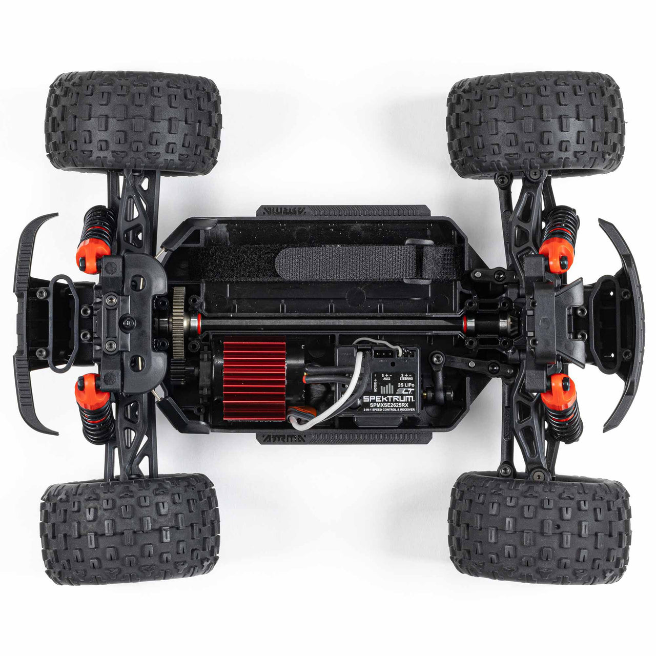 ARA2102T2 1/18 GRANITE GROM MEGA 380 Brushed 4X4 Monster Truck RTR with Battery & Charger, Red