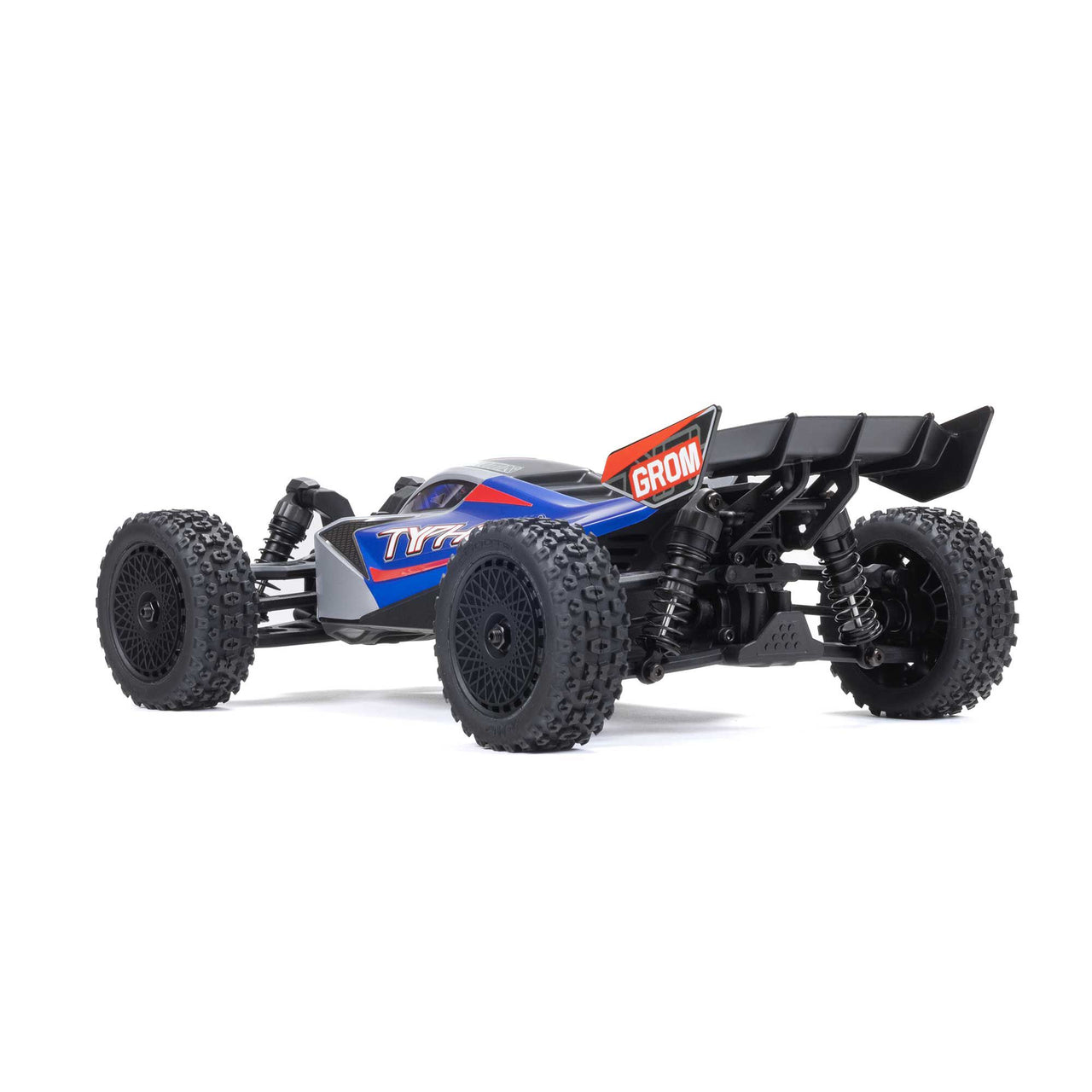 ARA2106T1 TYPHON GROM MEGA 380 Brushed 4X4 Small Scale Buggy RTR with Battery & Charger, Blue/Silver