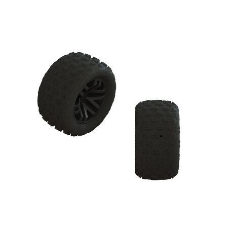 ARA550112 Jeu de pneus dBoots 'FORTRESS' collés (noir) (2 paires)