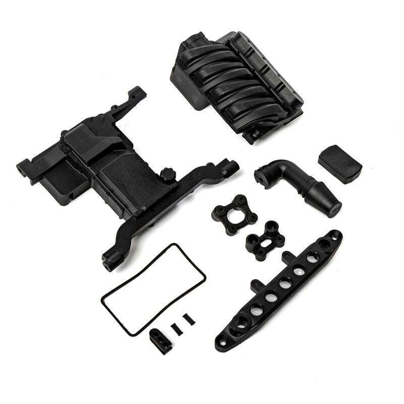 AXI251005 SCX6 : Support servo avant/Couvercle moteur/Joints
