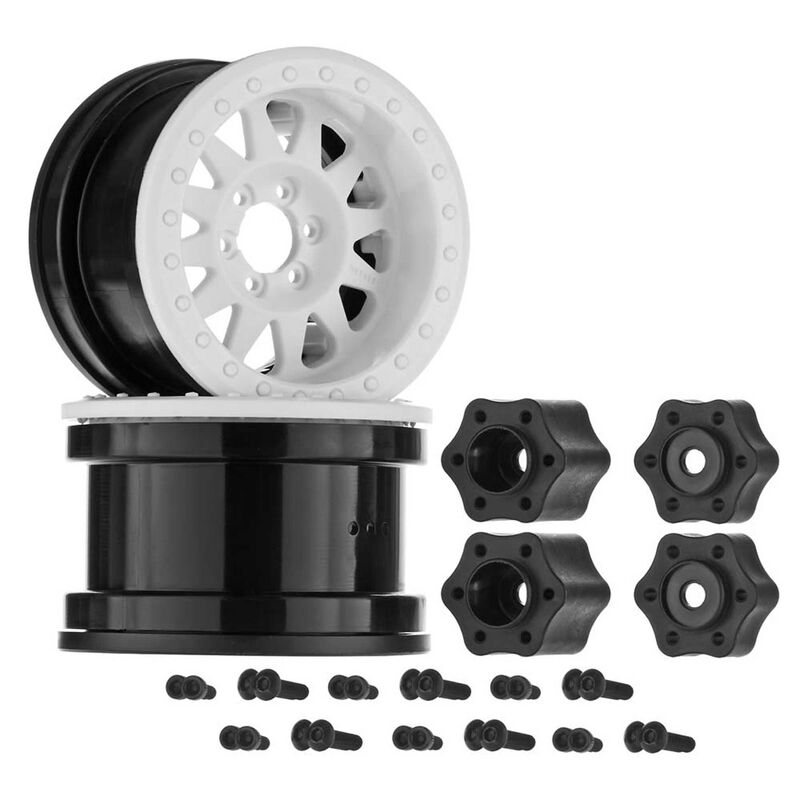 1/10 Method IFD 2.2 Beadlock Wheels, 12mm Hex, White (2) AXIC8079