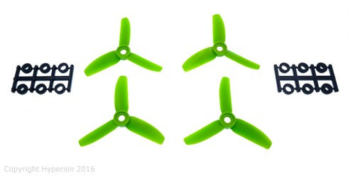 HYPERION 3X3 Bullnose Style Three Blade Prop Green (CW & CCW 2 Pairs)