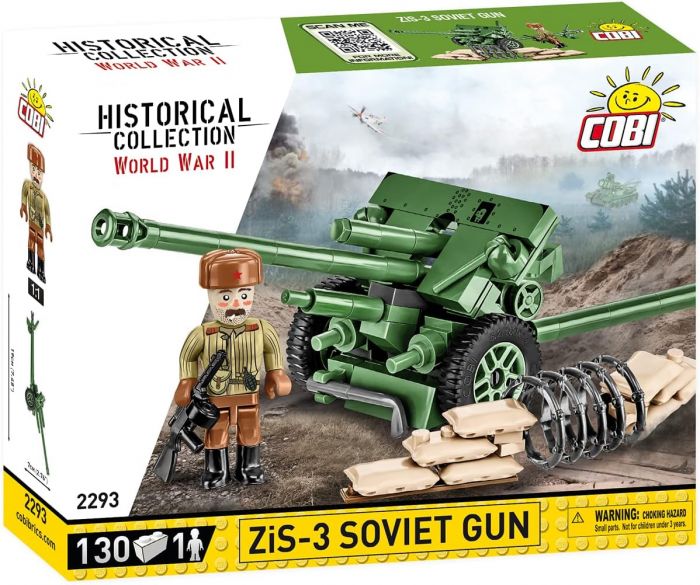 COBI-2293 COBI 130 pièces HC seconde guerre mondiale/2293/ZIS 3-76MM pistolet de DIVISION M1942