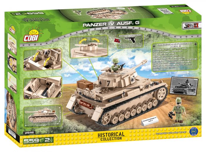 COBI-2546 COBI 559 PCS COLECCIÓN HISTÓRICA Segunda Guerra Mundial /2546/ PANZERKAMPFWAGEN IV AUSF.