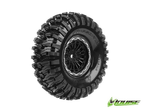 LOULT3370VB Louise R/C CR-Sixgear 1,9" 12 mm hex sur roues noires (2)