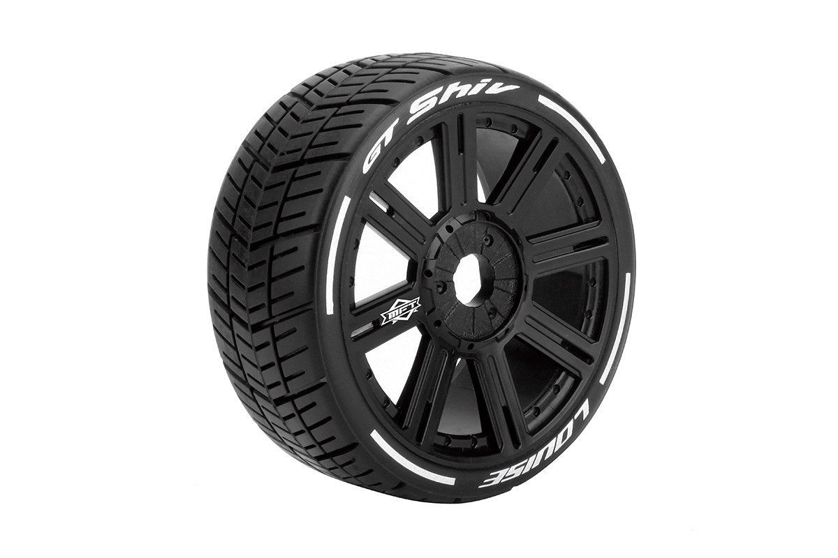 L-T3284SB Louise Tires & Wheels 1/8 GT-SHIV Soft Spoke/Black HEX 17mm  Belted (MFT) (2)