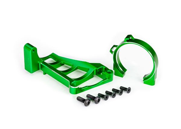 10261-GRN Supports de moteur Traxxas (vert/aluminium) (pour moteur n° 3461)