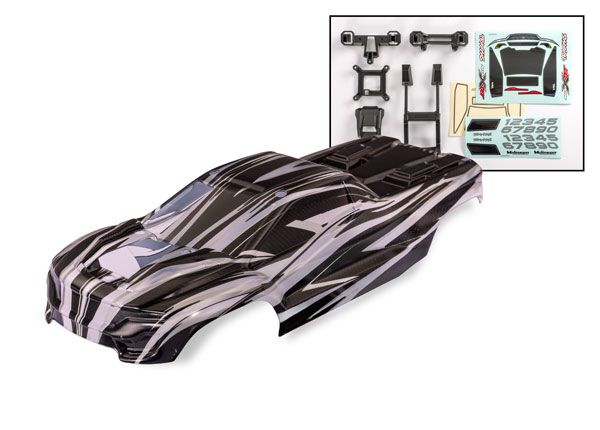 10712X Traxxas Body, Mini XRT, ProGraphix(requires paint, clipless)