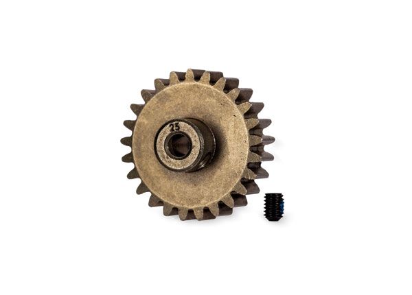 10842 Engrenage Traxxas, pignon 25 dents (32 dents) (convient à un arbre de 3 mm) / vis de réglage