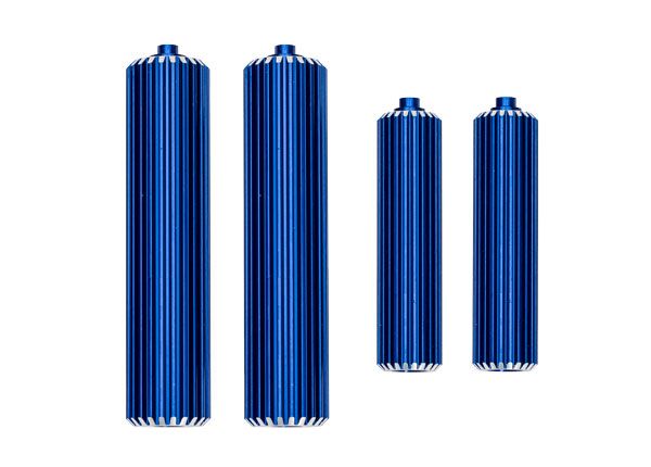 10966-BLUE Traxxas Reservoirs, shocks (6061-T6 aluminum, blue-anodized)