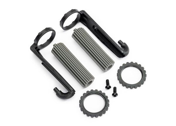 10966-GRAY Réservoirs d'amortisseurs Traxxas avant (2)/3x8mm BCS (2)