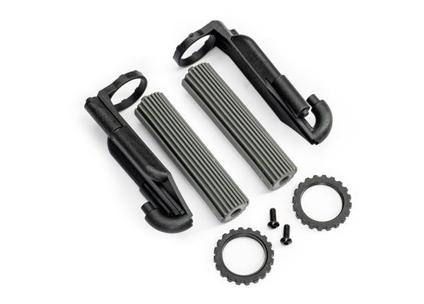 10967-GRAY Réservoirs et amortisseurs Traxxas arrière/3x8mm BCS (2)