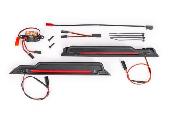 10998-RED Traxxas LED light kit, red, complete (underbody)