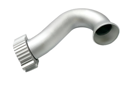 5340 Traxxas Header, exhaust (tubular aluminum, silver-anodized)