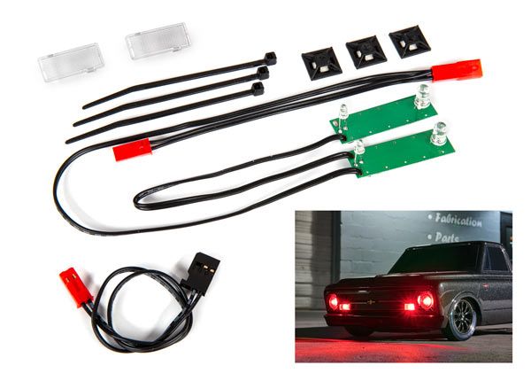 9496R Jeu de feux LED Traxxas, avant, complet (rouge)