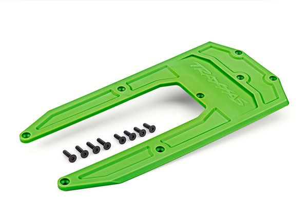 9623G Traxxas Skidplate, chasis, verde (se adapta a trineo)