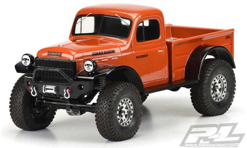 PRO349900 1946 Dodge Power Wagon Clear Body for 12.3" (313mm) Wheelbase Scale Crawlers