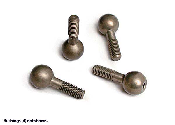 4933X Billes de pivot, aluminium 7075-T6 anodisé dur (4)/douilles de capuchon de rotule de pivot (4)