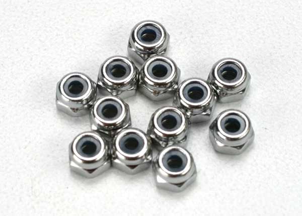 5158 Tuercas, bloqueo de nailon de 2,5 mm (12)