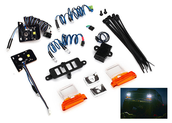 Juego de luces LED 8036 (contiene faros delanteros, luces traseras, luces de posición laterales y bloque de distribución) (se adapta a la carrocería n.° 8010, requiere fuente de alimentación n.° 8028)