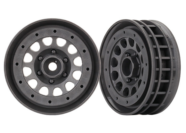 8173A  Wheels, Method 105 1.9" (charcoal gray, beadlock) (beadlock rings sold separately)