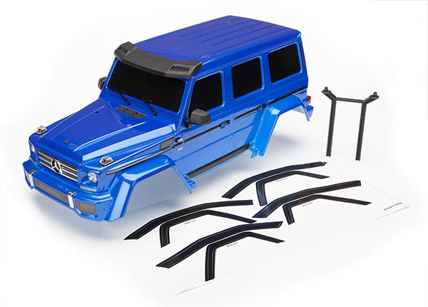 8811X Carrocería, Mercedes-Benz® G 500® 4x4², completa (azul) (incluye poste trasero de la carrocería, parrilla, espejos laterales, manijas de las puertas y limpiaparabrisas)