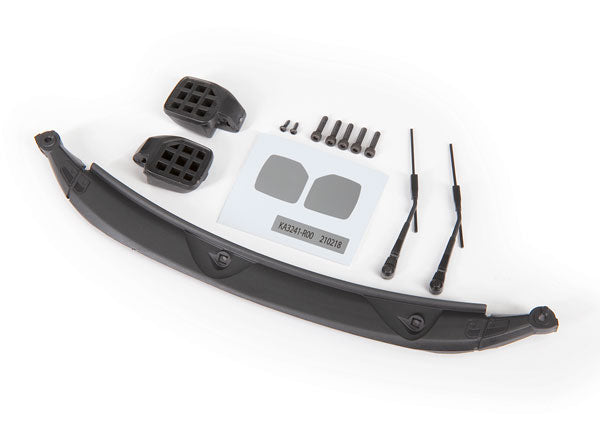 9217 Mirrors, side, black (left & right)/ windshield wipers (2)/ cowl/ 2.5x8 BCS (3)/ 2.5x10 CS (2)/ 1.6x5 BCS (2) (fits #9211 body)