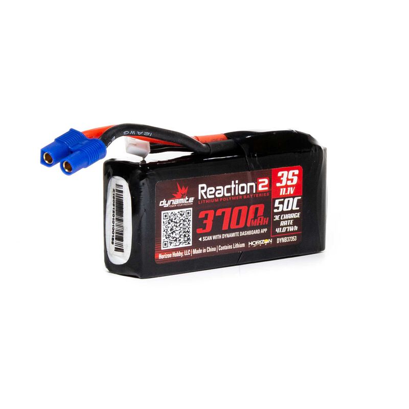 Batterie LiPo réaction 2 DYNB37353 11.1V 3700mAh 3S 50C: EC3