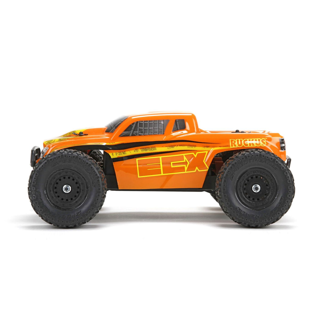 ECX01000T2 ECX Ruckus 1/18 4WD RTR, Orange/Jaune (retrait en magasin uniquement)