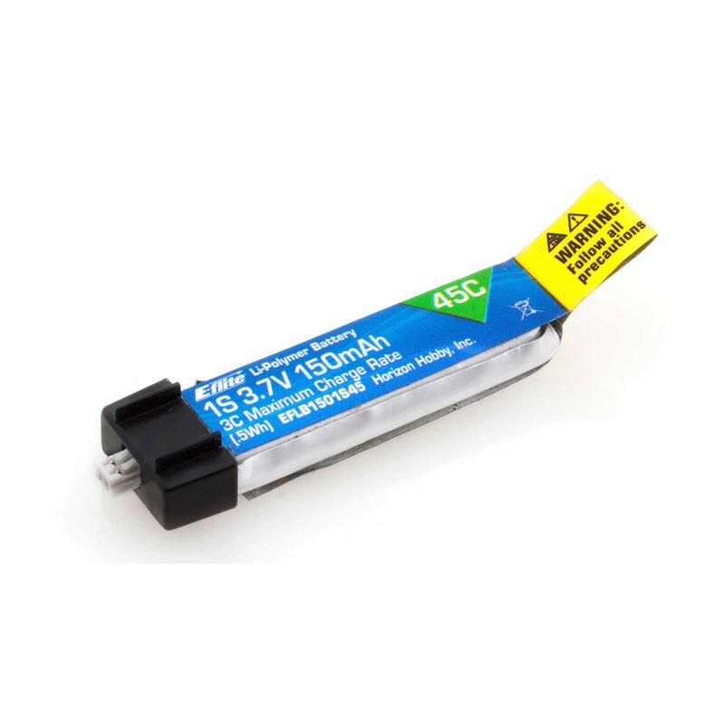 EFLB1501S45 150mAh 1S 3.7V 45C LiPo Battery: PH 1.5 (Ultra Micro)